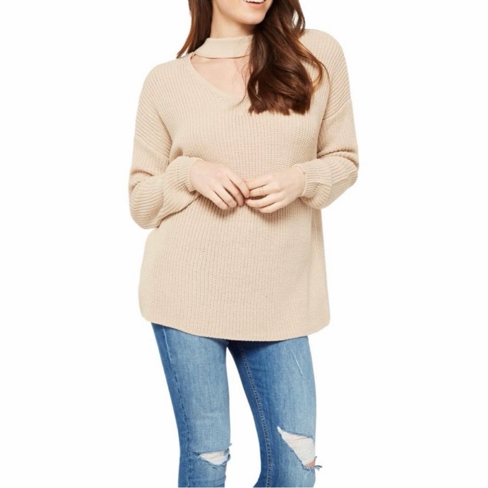 Women’s Zara Choker Knit Sweater - Medium.